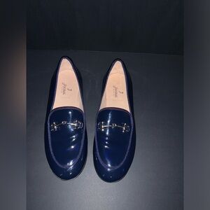 Jacadi *RARE* navy blue leather loafers. Size 34. Like New